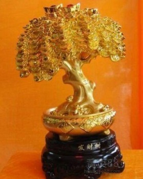 金色招財(cái)，聚寶生輝——西安高檔金色招財(cái)樹桌擺批發(fā)指南